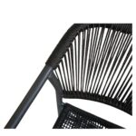 Πολυθρόνα Κήπου ArteLibre MOOREA Ανθρακί Αλουμίνιο/Rattan 58x56x79cm