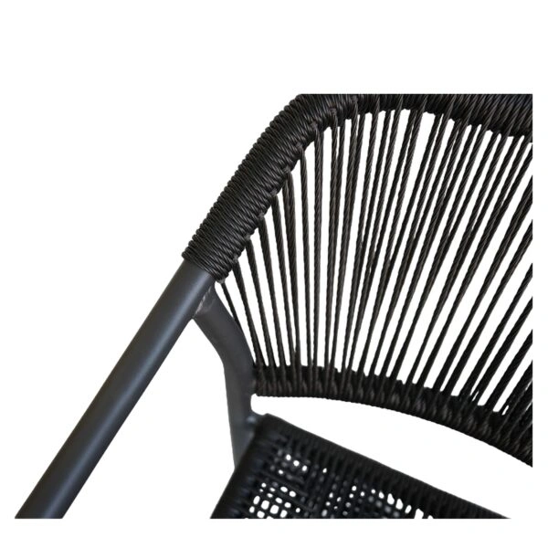 Πολυθρόνα Κήπου ArteLibre MOOREA Ανθρακί Αλουμίνιο/Rattan 58x56x79cm