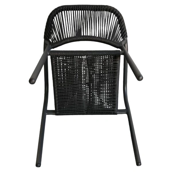 Πολυθρόνα Κήπου ArteLibre MOOREA Ανθρακί Αλουμίνιο/Rattan 58x56x79cm