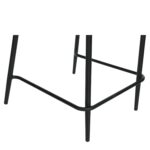 Σκαμπό Bar ArteLibre CEBU Μαύρο/Φυσικό Αλουμίνιο/Rattan 60x60x99cm