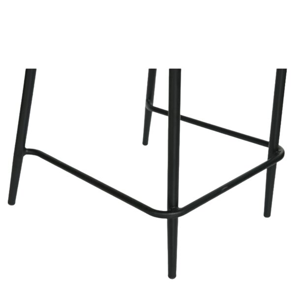 Σκαμπό Bar ArteLibre CEBU Μαύρο/Φυσικό Αλουμίνιο/Rattan 60x60x99cm