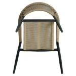 Πολυθρόνα Κήπου ArteLibre MALINDI Μαύρο/Φυσικό Αλουμίνιο/Rattan 56x56x78cm