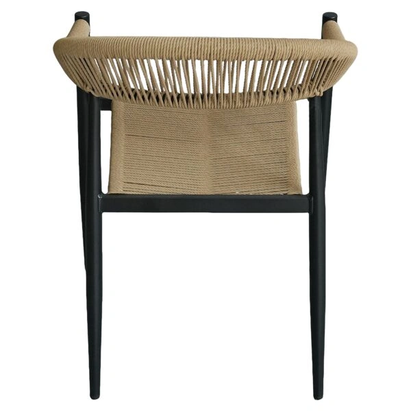 Πολυθρόνα Κήπου ArteLibre MALINDI Μαύρο/Φυσικό Αλουμίνιο/Rattan 56x56x78cm