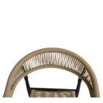 Πολυθρόνα Κήπου ArteLibre MALINDI Μαύρο/Φυσικό Αλουμίνιο/Rattan 56x56x78cm