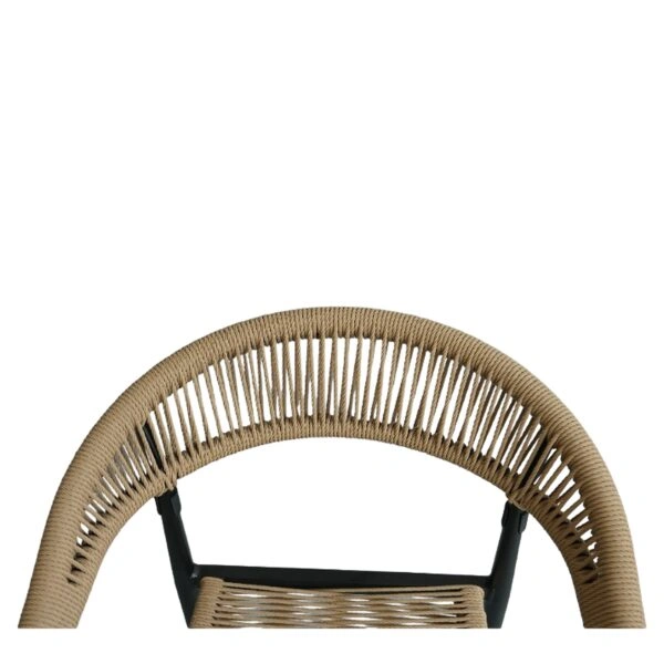 Πολυθρόνα Κήπου ArteLibre MALINDI Μαύρο/Φυσικό Αλουμίνιο/Rattan 56x56x78cm