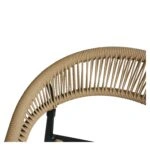 Πολυθρόνα Κήπου ArteLibre MALINDI Μαύρο/Φυσικό Αλουμίνιο/Rattan 56x56x78cm