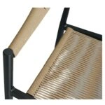 Πολυθρόνα Κήπου ArteLibre MALINDI Μαύρο/Φυσικό Αλουμίνιο/Rattan 56x56x78cm