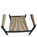 Πολυθρόνα Κήπου ArteLibre MALINDI Μαύρο/Φυσικό Αλουμίνιο/Rattan 56x56x78cm