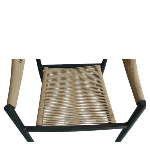 Πολυθρόνα Κήπου ArteLibre MALINDI Μαύρο/Φυσικό Αλουμίνιο/Rattan 56x56x78cm