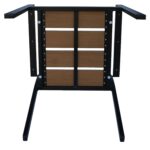 Πολυθρόνα Κήπου ArteLibre TOBAGO Μαύρο/Καρυδί Αλουμίνιο/Ξύλο 55x55x86cm