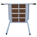 Πολυθρόνα Κήπου ArteLibre TOBAGO Λευκό/Καρυδί Αλουμίνιο/Ξύλο 55x55x86cm