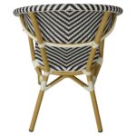 Πολυθρόνα Κήπου ArteLibre BIMINI Λευκό/Μαύρο/Φυσικό Αλουμίνιο/Textilene 56x55x82cm