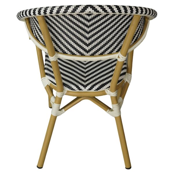 Πολυθρόνα Κήπου ArteLibre BIMINI Λευκό/Μαύρο/Φυσικό Αλουμίνιο/Textilene 56x55x82cm