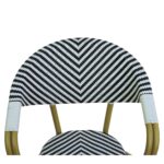 Πολυθρόνα Κήπου ArteLibre BIMINI Λευκό/Μαύρο/Φυσικό Αλουμίνιο/Textilene 56x55x82cm