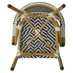 Πολυθρόνα Κήπου ArteLibre BIMINI Λευκό/Μαύρο/Φυσικό Αλουμίνιο/Textilene 56x55x82cm