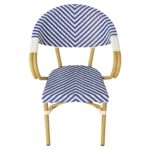 Πολυθρόνα Κήπου ArteLibre BIMINI Μπλε/Λευκό/Φυσικό Αλουμίνιο/Textilene 56x55x82cm