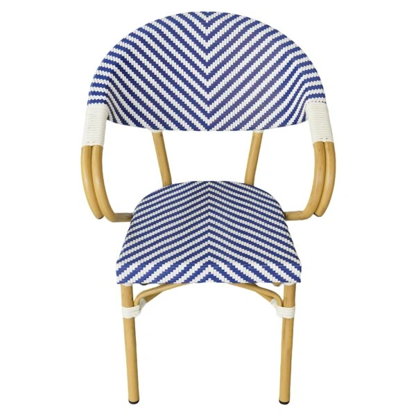 Πολυθρόνα Κήπου ArteLibre BIMINI Μπλε/Λευκό/Φυσικό Αλουμίνιο/Textilene 56x55x82cm