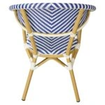 Πολυθρόνα Κήπου ArteLibre BIMINI Μπλε/Λευκό/Φυσικό Αλουμίνιο/Textilene 56x55x82cm