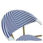 Πολυθρόνα Κήπου ArteLibre BIMINI Μπλε/Λευκό/Φυσικό Αλουμίνιο/Textilene 56x55x82cm