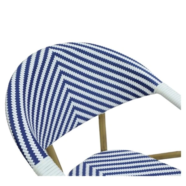 Πολυθρόνα Κήπου ArteLibre BIMINI Μπλε/Λευκό/Φυσικό Αλουμίνιο/Textilene 56x55x82cm