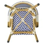 Πολυθρόνα Κήπου ArteLibre BIMINI Μπλε/Λευκό/Φυσικό Αλουμίνιο/Textilene 56x55x82cm