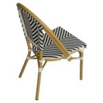 Πολυθρόνα Κήπου ArteLibre BIMINI Λευκό/Μαύρο/Φυσικό Αλουμίνιο/Textilene 46x55x88cm