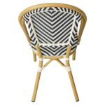 Πολυθρόνα Κήπου ArteLibre BIMINI Λευκό/Μαύρο/Φυσικό Αλουμίνιο/Textilene 46x55x88cm