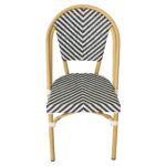 Πολυθρόνα Κήπου ArteLibre BIMINI Λευκό/Μαύρο/Φυσικό Αλουμίνιο/Textilene 46x55x88cm