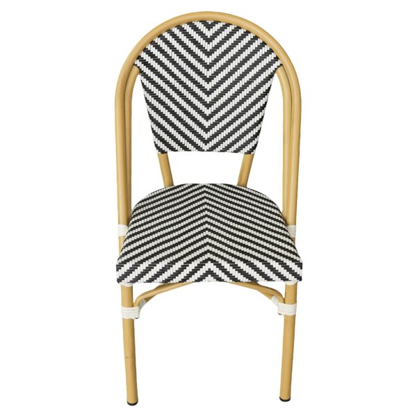 Πολυθρόνα Κήπου ArteLibre BIMINI Λευκό/Μαύρο/Φυσικό Αλουμίνιο/Textilene 46x55x88cm