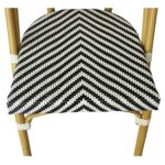 Πολυθρόνα Κήπου ArteLibre BIMINI Λευκό/Μαύρο/Φυσικό Αλουμίνιο/Textilene 46x55x88cm