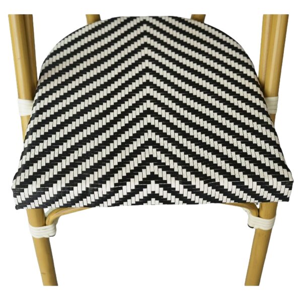 Πολυθρόνα Κήπου ArteLibre BIMINI Λευκό/Μαύρο/Φυσικό Αλουμίνιο/Textilene 46x55x88cm