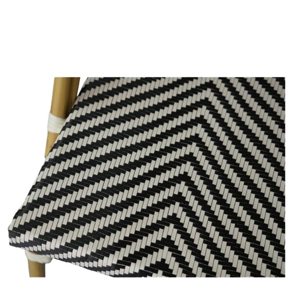 Πολυθρόνα Κήπου ArteLibre BIMINI Λευκό/Μαύρο/Φυσικό Αλουμίνιο/Textilene 46x55x88cm