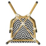 Πολυθρόνα Κήπου ArteLibre BIMINI Λευκό/Μαύρο/Φυσικό Αλουμίνιο/Textilene 46x55x88cm