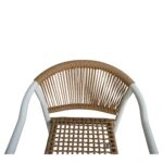 Πολυθρόνα Κήπου ArteLibre KINOSSA Λευκό/Φυσικό RATTAN Αλουμίνιο/Rattan 54x59x76cm