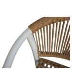 Πολυθρόνα Κήπου ArteLibre KINOSSA Λευκό/Φυσικό RATTAN Αλουμίνιο/Rattan 54x59x76cm