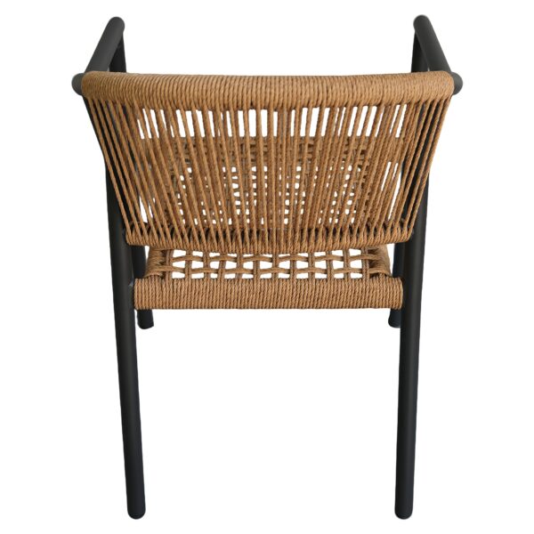 Πολυθρόνα Κήπου ArteLibre KINOSSA Ανθρακί/Φυσικό RATTAN Αλουμίνιο/Rattan 54x59x76cm