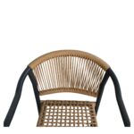 Πολυθρόνα Κήπου ArteLibre KINOSSA Ανθρακί/Φυσικό RATTAN Αλουμίνιο/Rattan 54x59x76cm