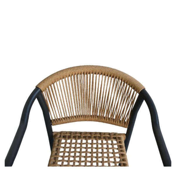 Πολυθρόνα Κήπου ArteLibre KINOSSA Ανθρακί/Φυσικό RATTAN Αλουμίνιο/Rattan 54x59x76cm