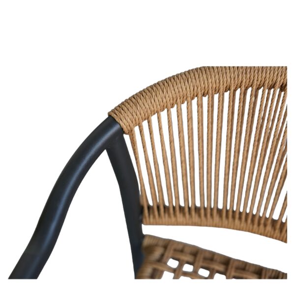 Πολυθρόνα Κήπου ArteLibre KINOSSA Ανθρακί/Φυσικό RATTAN Αλουμίνιο/Rattan 54x59x76cm