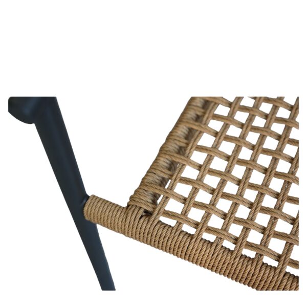 Πολυθρόνα Κήπου ArteLibre KINOSSA Ανθρακί/Φυσικό RATTAN Αλουμίνιο/Rattan 54x59x76cm