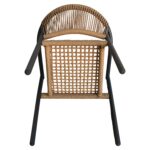 Πολυθρόνα Κήπου ArteLibre KINOSSA Ανθρακί/Φυσικό RATTAN Αλουμίνιο/Rattan 54x59x76cm