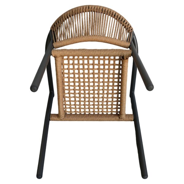 Πολυθρόνα Κήπου ArteLibre KINOSSA Ανθρακί/Φυσικό RATTAN Αλουμίνιο/Rattan 54x59x76cm