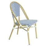 Πολυθρόνα Κήπου ArteLibre BIMINI ΜπλεΛευκό/Φυσικό Αλουμίνιο/Textilene 46x55x88cm