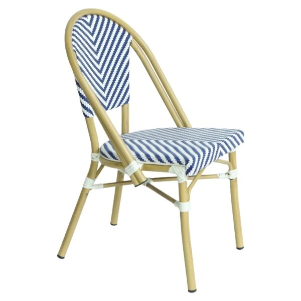 Πολυθρόνα Κήπου ArteLibre BIMINI ΜπλεΛευκό/Φυσικό Αλουμίνιο/Textilene 46x55x88cm