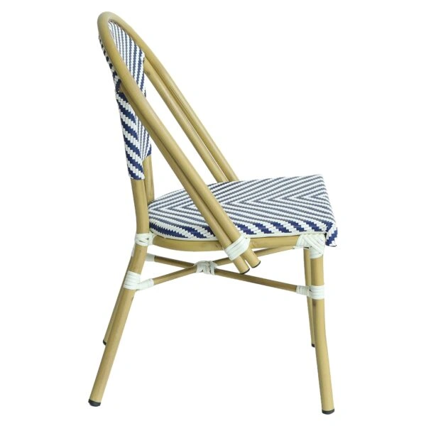 Πολυθρόνα Κήπου ArteLibre BIMINI ΜπλεΛευκό/Φυσικό Αλουμίνιο/Textilene 46x55x88cm