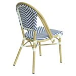 Πολυθρόνα Κήπου ArteLibre BIMINI ΜπλεΛευκό/Φυσικό Αλουμίνιο/Textilene 46x55x88cm