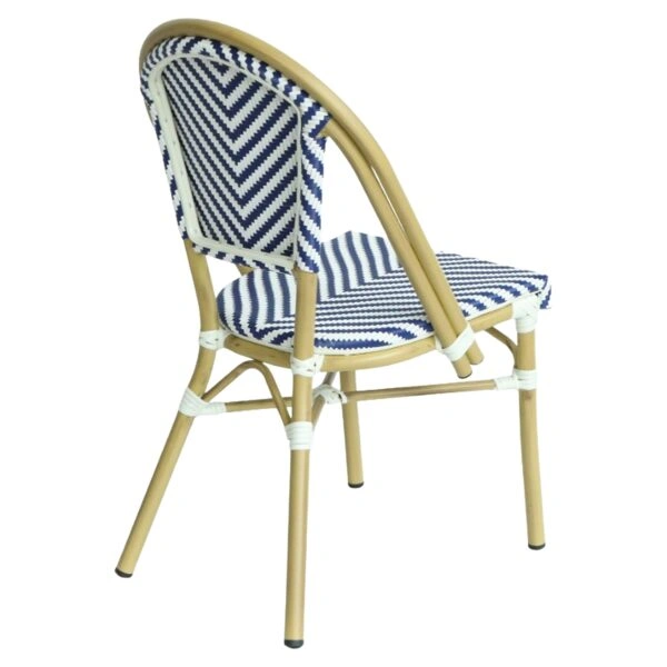 Πολυθρόνα Κήπου ArteLibre BIMINI ΜπλεΛευκό/Φυσικό Αλουμίνιο/Textilene 46x55x88cm