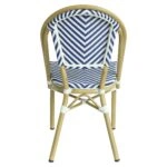 Πολυθρόνα Κήπου ArteLibre BIMINI ΜπλεΛευκό/Φυσικό Αλουμίνιο/Textilene 46x55x88cm