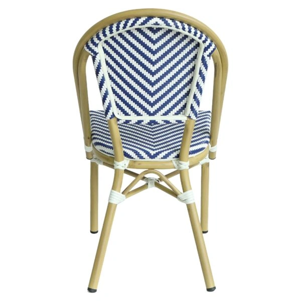 Πολυθρόνα Κήπου ArteLibre BIMINI ΜπλεΛευκό/Φυσικό Αλουμίνιο/Textilene 46x55x88cm