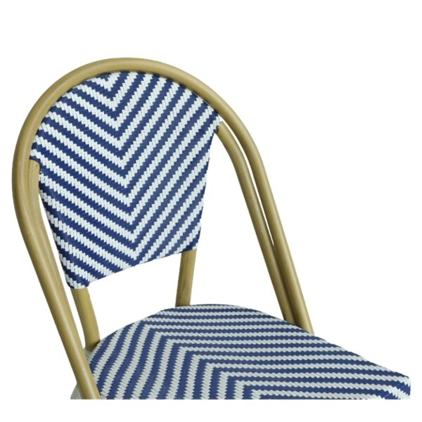 Πολυθρόνα Κήπου ArteLibre BIMINI ΜπλεΛευκό/Φυσικό Αλουμίνιο/Textilene 46x55x88cm